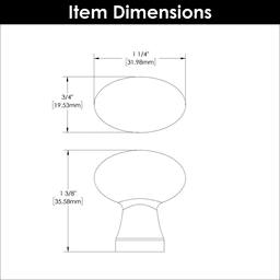 1-1/4" x 3/4" Crystal Palace Cabinet Knob, Glass/Satin Nickel (10/Box) Alt 1 - Image