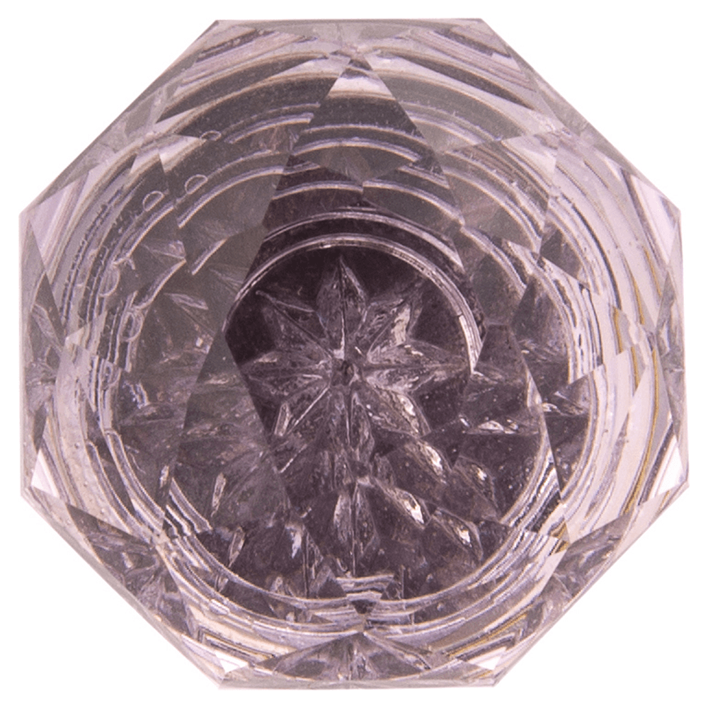 1-1/4" x 1/2" Crystal Palace Cabinet Knob, Glass/Chrome (10/Box) Alt 3 - Image