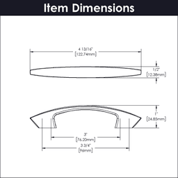 3" Velocity Sleek/Smooth Pull, Polished Nickel Nickel (10/Box) Alt 2 - Image