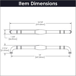 18" Williamsburg Appliance Pull, Black Nickel Vibed (5/Box) Alt 4 - Image