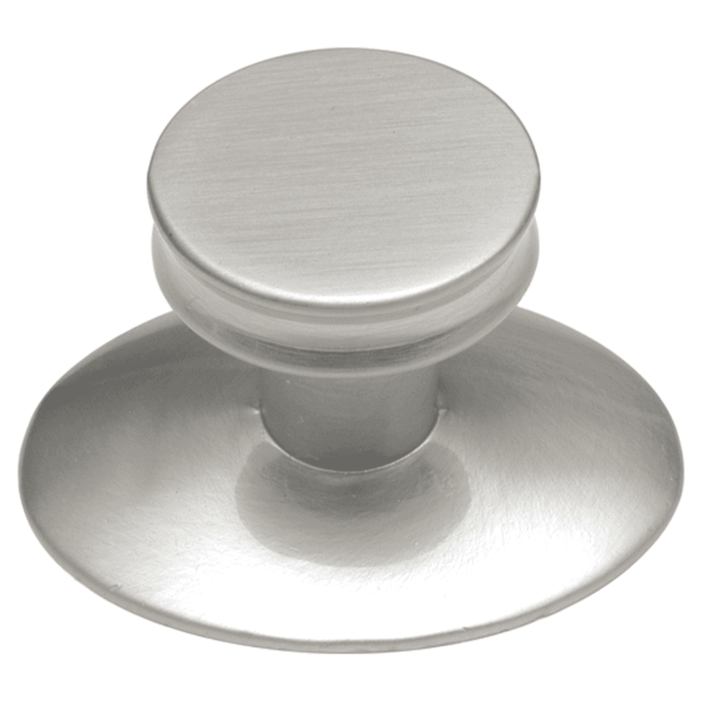 1" Metropolis Cabinet Knob with Backplate, Satin Nickel Main - Image