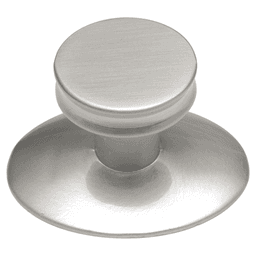 1" Metropolis Cabinet Knob with Backplate, Satin Nickel Main - Image