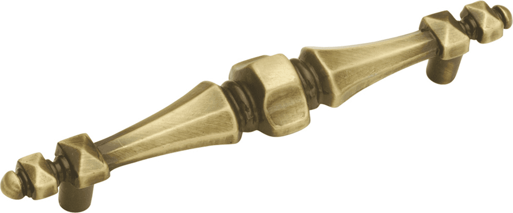 4-1/4" x 5-3/4" x 1" Southwest Bar Pull, Antique Brass Main - Image