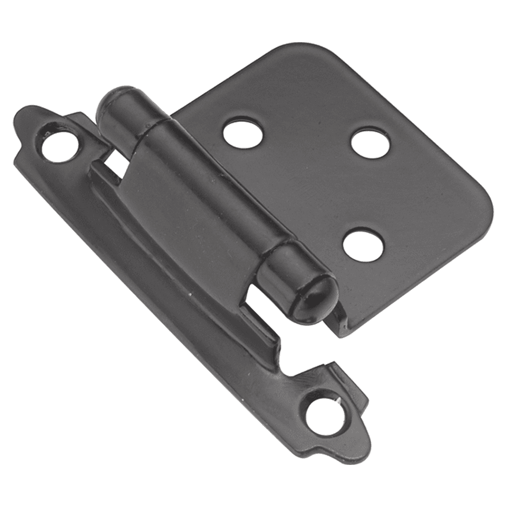 2-3/4" Flush Surface Face Mount Hinge, Self-Close, Black Main - Image