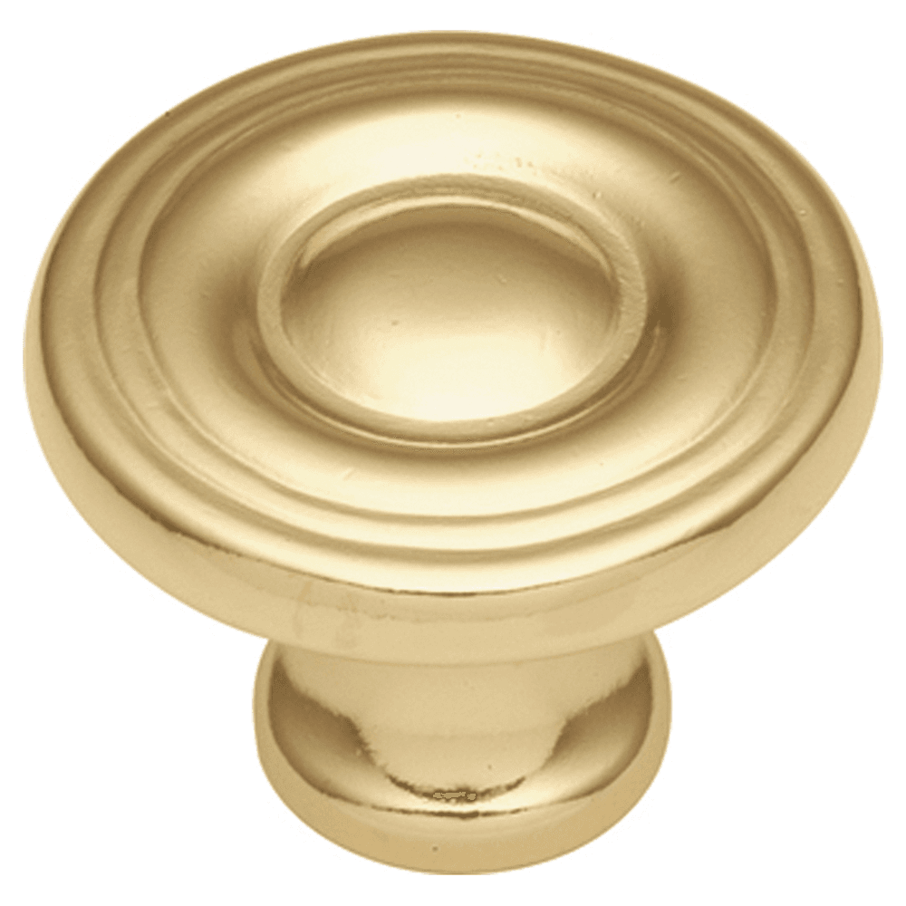 1-3/16" Conquest Cabinet Knob, Polished Brass (10/Box) Main - Image