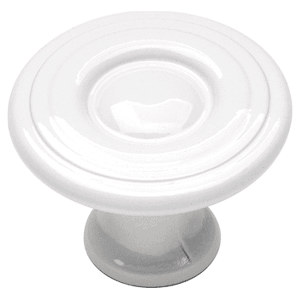 1-3/16" Conquest Cabinet Knob, White Main - Image
