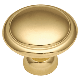 1-3/8" Conquest Cabinet Knob, Polished Brass (25/Box) Main - Image