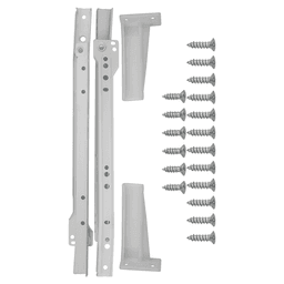 22" Drawer Slide Bottom Mount 3/4 Extension, White Main - Image