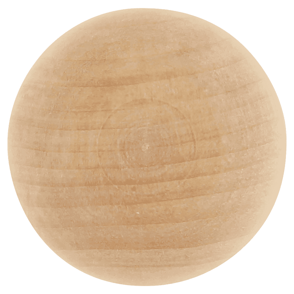 1-1/4" Natural Woodcraft Round Cabinet Knob, Unfinished Wood Alt 1 - Image