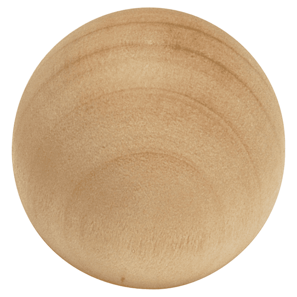 1-1/4" Natural Woodcraft Round Cabinet Knob, Unfinished Wood Main - Image