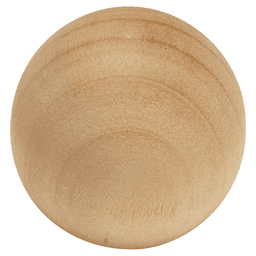 1-1/4" Natural Woodcraft Round Cabinet Knob, Unfinished Wood Main - Image