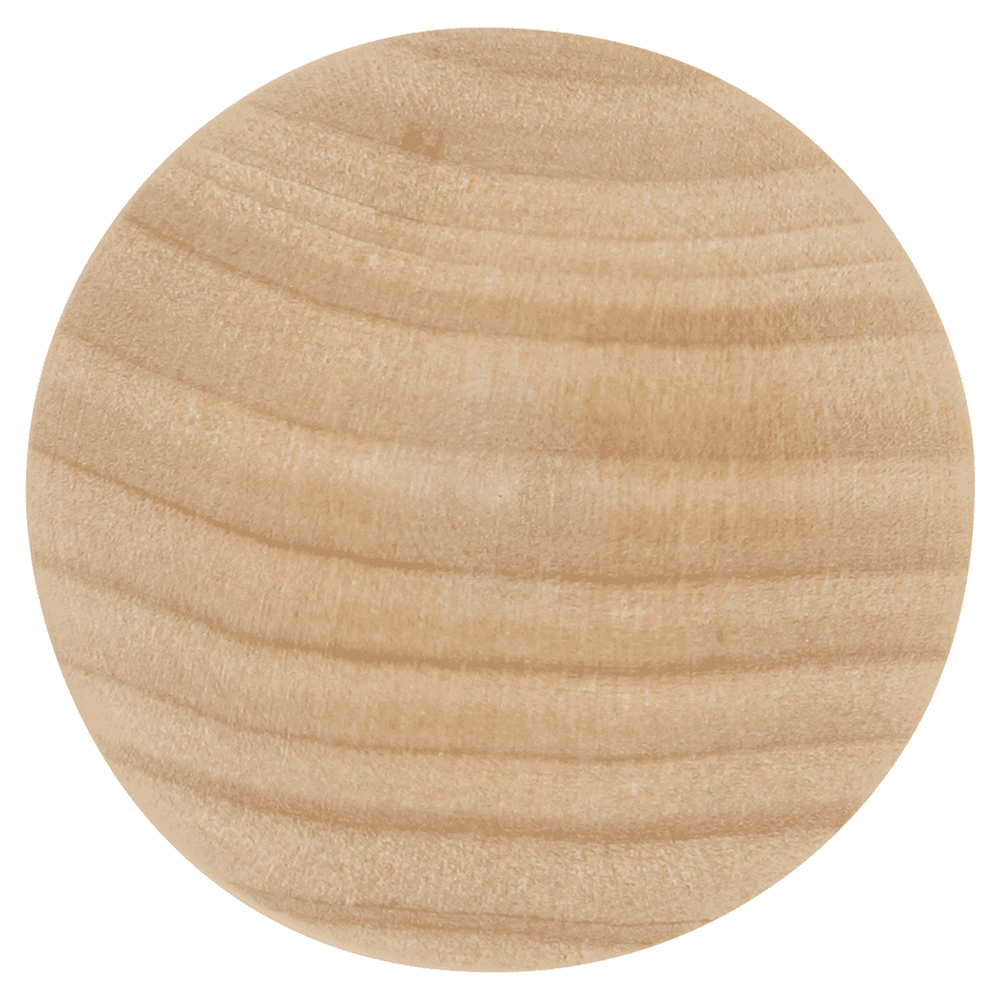 2" Natural Woodcraft Cabinet Knob, Unfinished Wood Alt 1 - Image