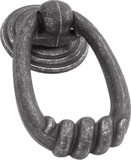 2-1/8" x 1-1/2" Manchester Ring Pull, Vibra Pewter Main - Image