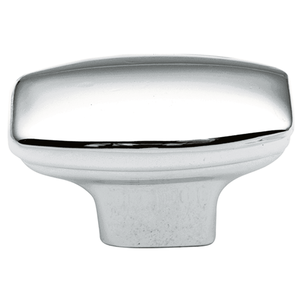 1-7/16" x 3/4" Metropolis Oval Cabinet Knob, Chrome Main - Image