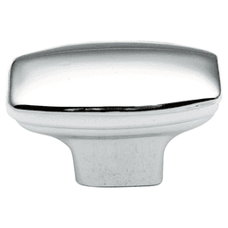 1-7/16" x 3/4" Metropolis Oval Cabinet Knob, Chrome Main - Image