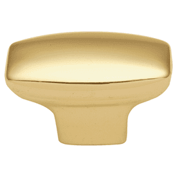 1-7/16" x 3/4" Metropolis Oval Cabinet Knob, Ultra Brass Main - Image