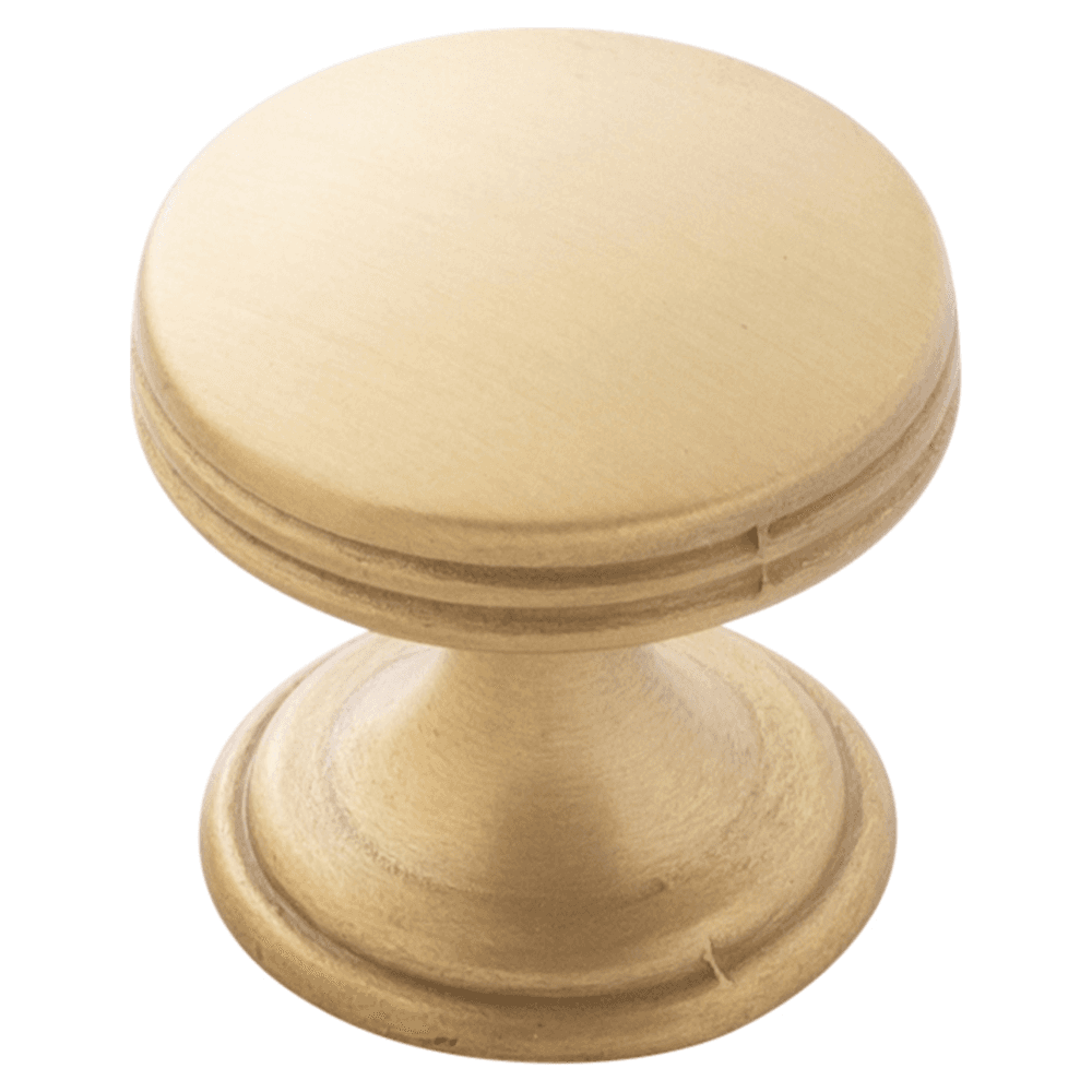 1" American Diner Cabinet Knob, Brushed Golden Brass Main - Image