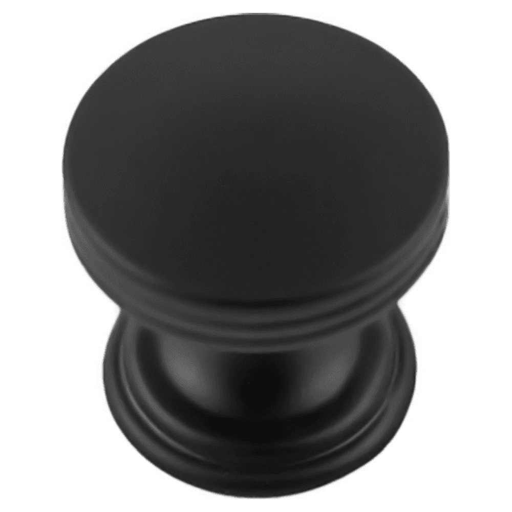 1" American Diner Cabinet Knob, Matte Black Main - Image