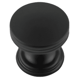 1" American Diner Cabinet Knob, Matte Black Main - Image