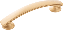 3-3/4" American Diner Arch Pull, Brushed Golden Brass Main - Image