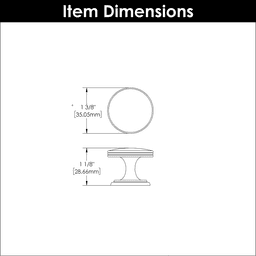 1-3/8" American Diner Cabinet Knob, Black Nickel (10/Box) Alt 1 - Image