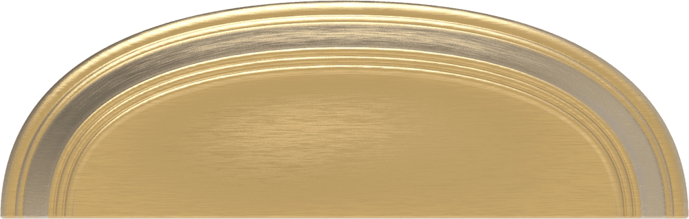3" American Diner Cup Pull, Brushed Golden Brass Alt 3 - Image