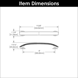 8" American Diner Appliance Pull, Stainless Steel (5/Box) Alt 1 - Image