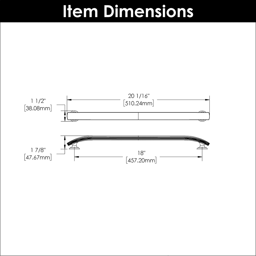 18" American Diner Appliance Pull, Satin Nickel Alt 1 - Image