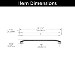 18" American Diner Appliance Pull, Satin Nickel Alt 1 - Image