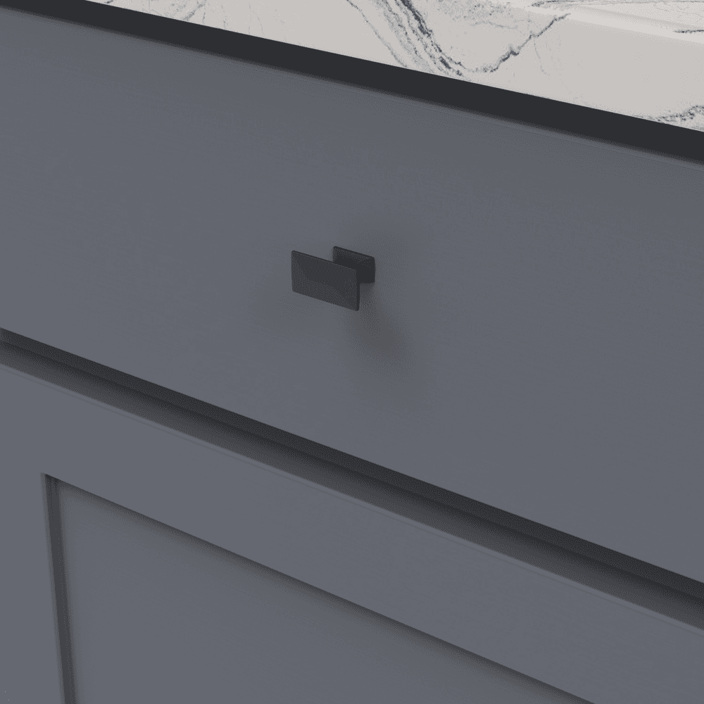 1-1/4" Bungalow Cabinet Knob, Matte Black Alt 2 - Image
