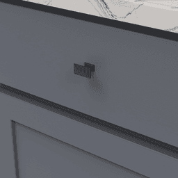 1-1/4" Bungalow Cabinet Knob, Matte Black Alt 2 - Image