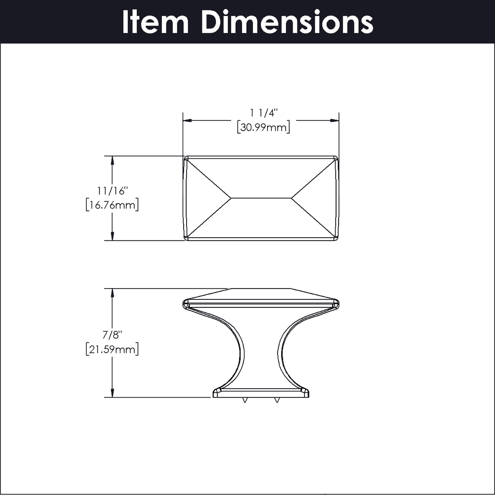 1-1/4" Bungalow Cabinet Knob, Matte Black Alt 3 - Image