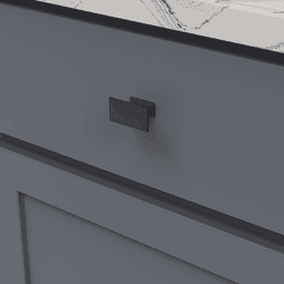1-3/4" Bungalow Cabinet Knob, Matte Black Alt 2 - Image