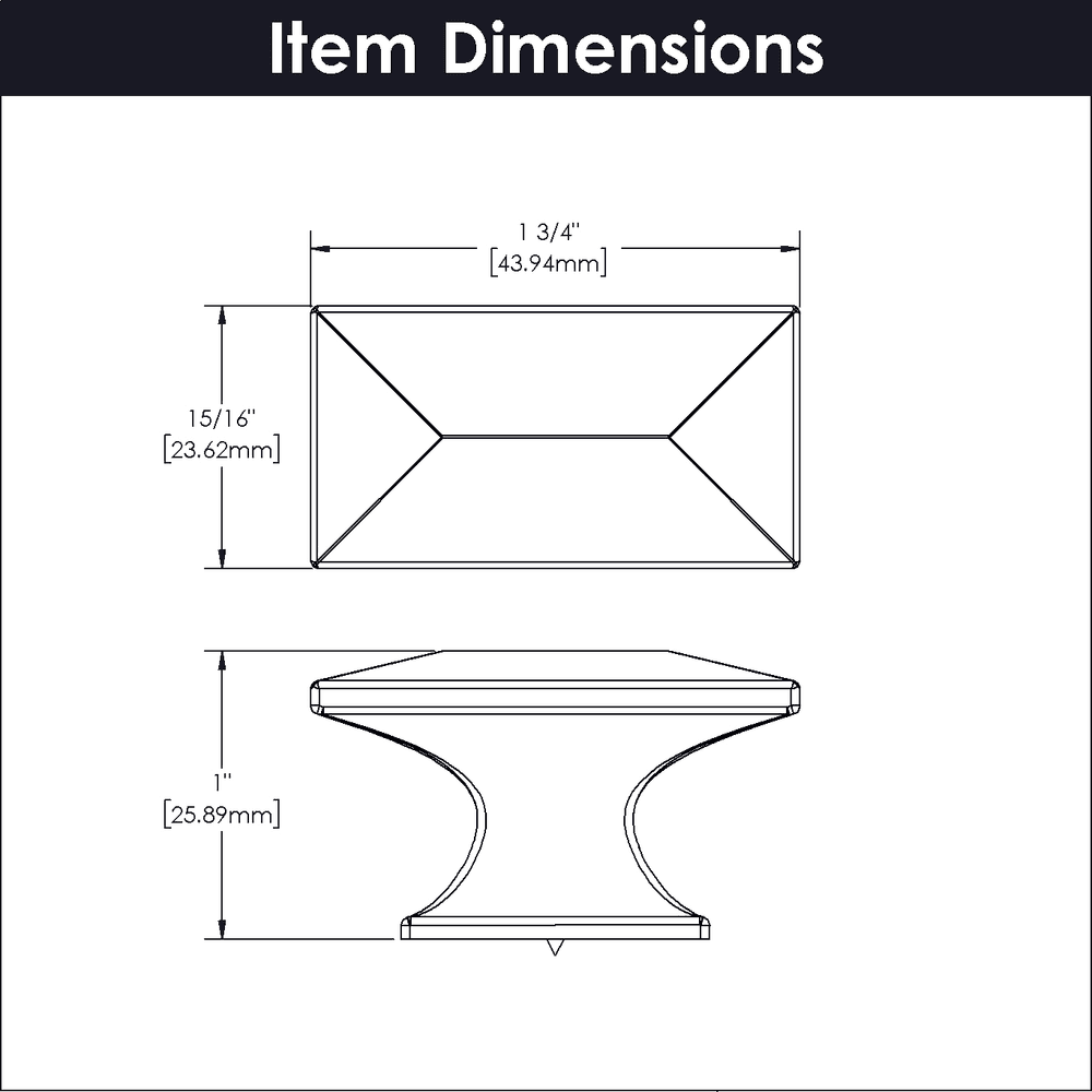 1-3/4" Bungalow Cabinet Knob, Oil-Rubbed Bronze (10/Box) Alt 3 - Image