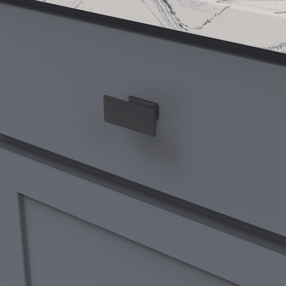 2-5/16" Bungalow Cabinet Knob, Matte Black Alt 2 - Image