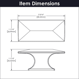 2-5/16" Bungalow Cabinet Knob, Matte Black Alt 3 - Image
