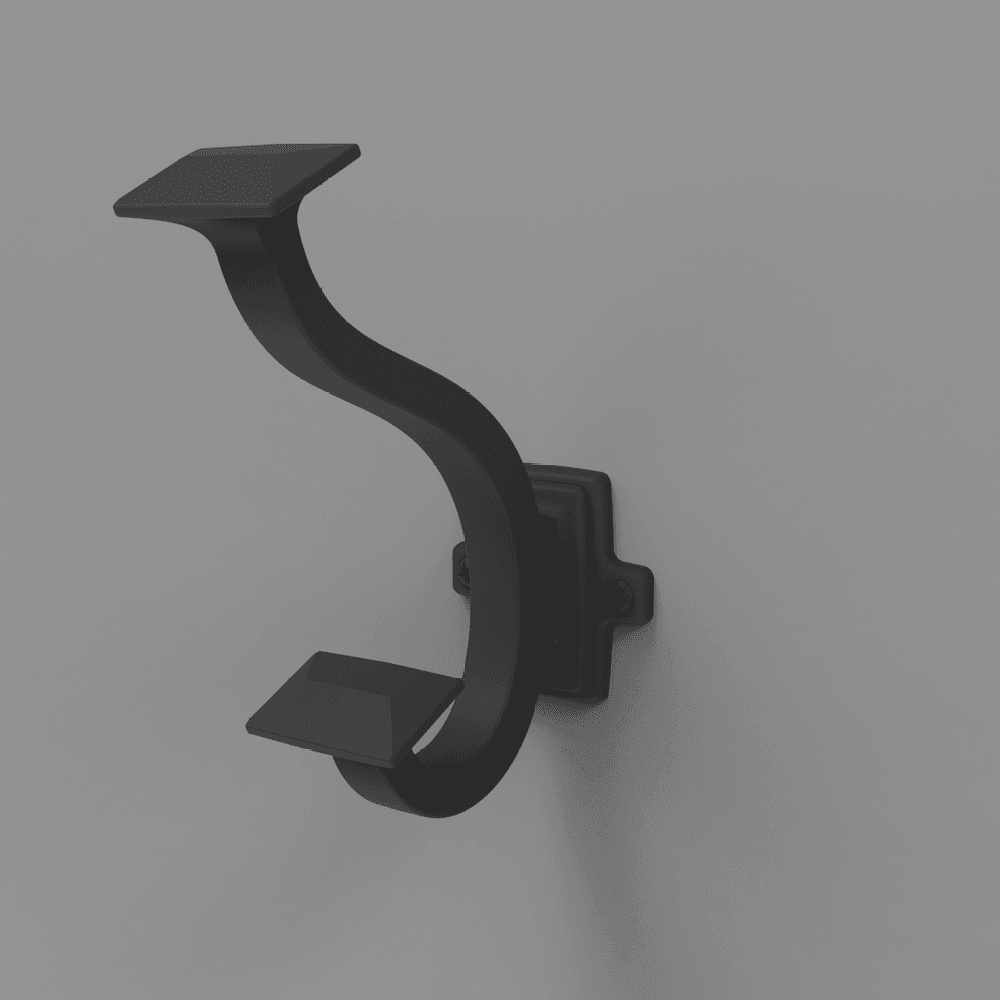5" Bungalow Signature Cabinet Hook, Matte Black Alt 2 - Image