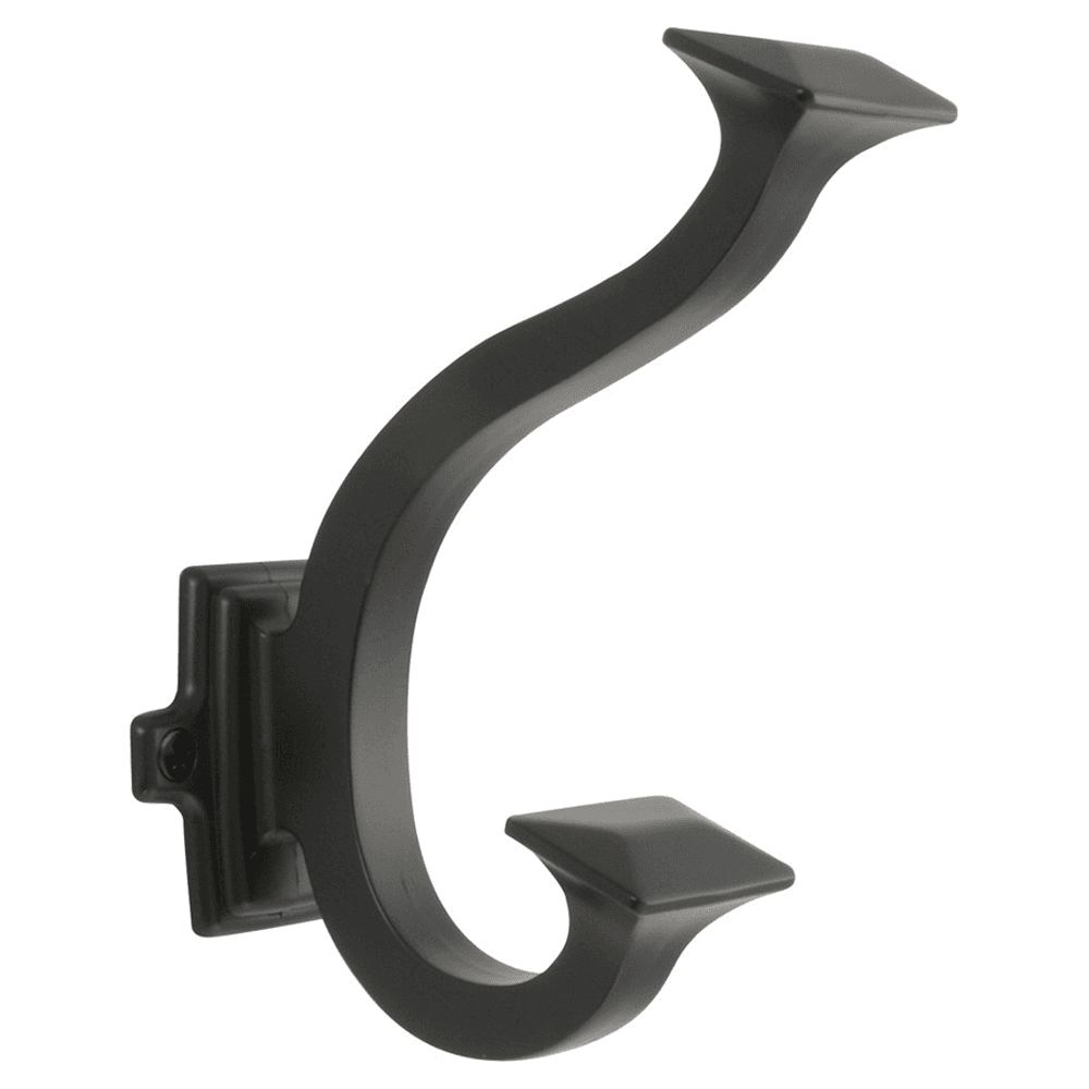 5" Bungalow Signature Cabinet Hook, Matte Black Main - Image