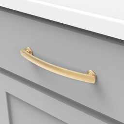6-5/16" American Diner Arch Pull, Brushed Golden Brass Alt 2 - Image
