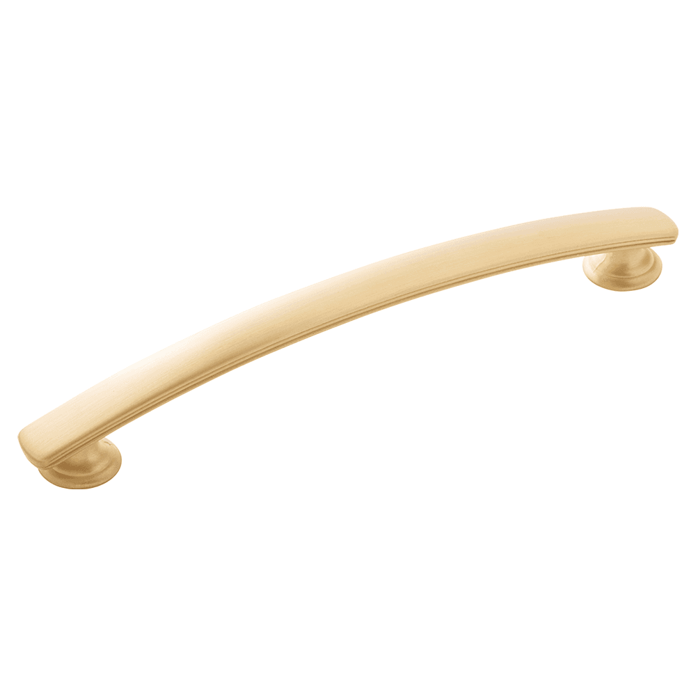 6-5/16" American Diner Arch Pull, Brushed Golden Brass Main - Image
