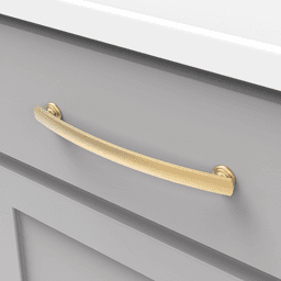 7-9/16" American Diner Arch Pull, Brushed Golden Brass Alt 2 - Image