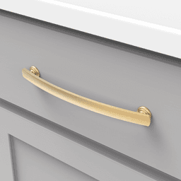 7-9/16" American Diner Arch Pull, Brushed Golden Brass (5/Box) Alt 2 - Image