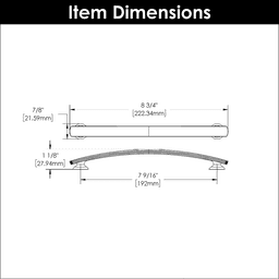 7-9/16" American Diner Arch Pull, Brushed Golden Brass (5/Box) Alt 3 - Image
