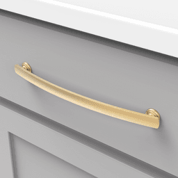 8-13/16" American Diner Arch Pull, Brushed Golden Brass Alt 2 - Image