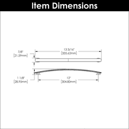 12" American Diner Arch Pull, Chrome (5/Box) Alt 2 - Image