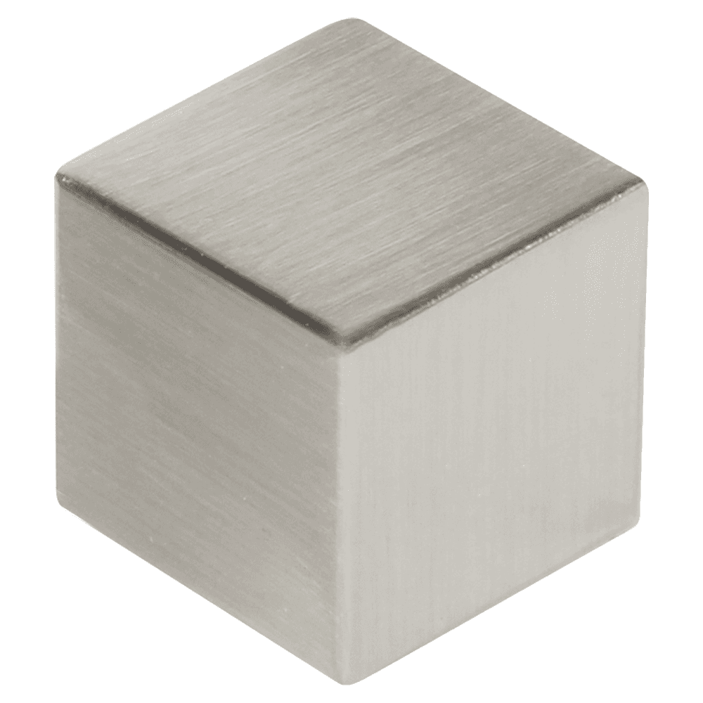 1-1/2" Euro-Contemporary Square Cabinet Knob, Satin Nickel Alt 1 - Image