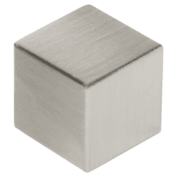 1-1/2" Euro-Contemporary Square Cabinet Knob, Satin Nickel Alt 1 - Image