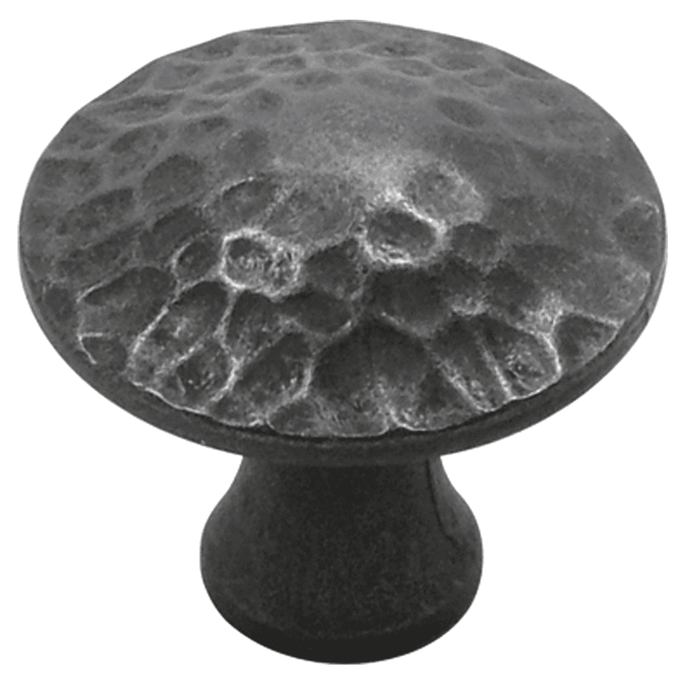 1-1/4" Craftsman Round Cabinet Knob, Black Iron (10/Box) Main - Image