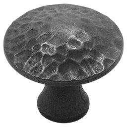 1-1/4" Craftsman Round Cabinet Knob, Black Iron (10/Box) Main - Image
