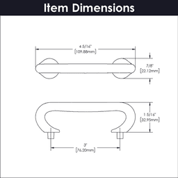 3" Craftsman Cabinet Pull, Black Iron (10/Box) Alt 3 - Image